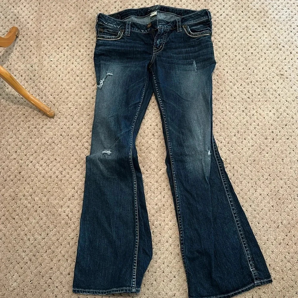Y2K Silver Jeans